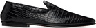 TOM FORD Black Printed Alligator Steven Loafers