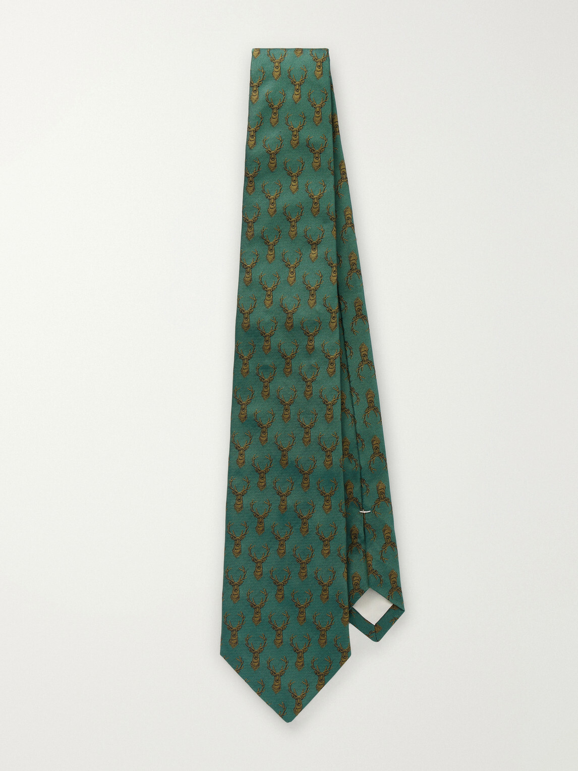 Purdey - 8cm Printed Silk Tie - Green
