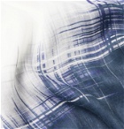Altea - Tie-Dyed Modal, Linen and Silk-Blend Scarf - Blue