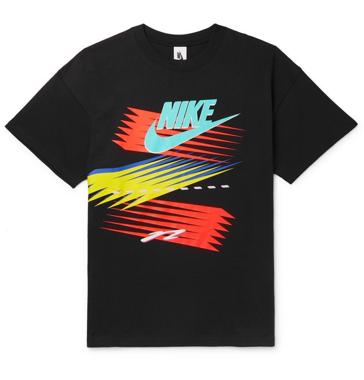 Photo: Nike - atmos NRG Logo-Print Cotton-Jersey T-shirt - Black