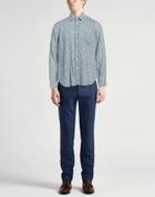 120% Lino Mens Shirt in Blue