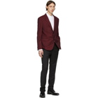 Hugo Burgundy Pinstripe Herman194 Blazer