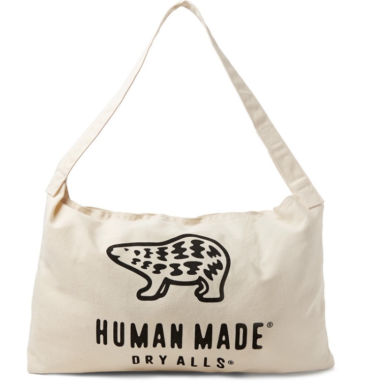Photo: Human Made - Logo-Print Cotton-Canvas Tote Bag - White