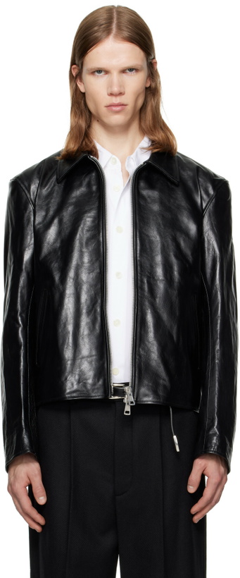 Photo: OUR LEGACY Black Mini Leather Jacket