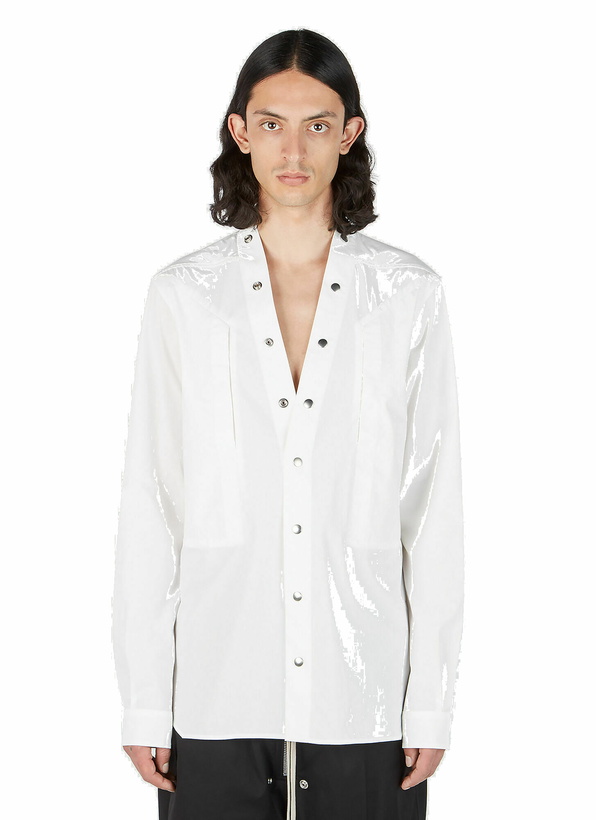 Photo: Rick Owens - Larry Fogpocket Shirt in White