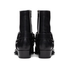 Saint Laurent Black Wyatt Harness Boots