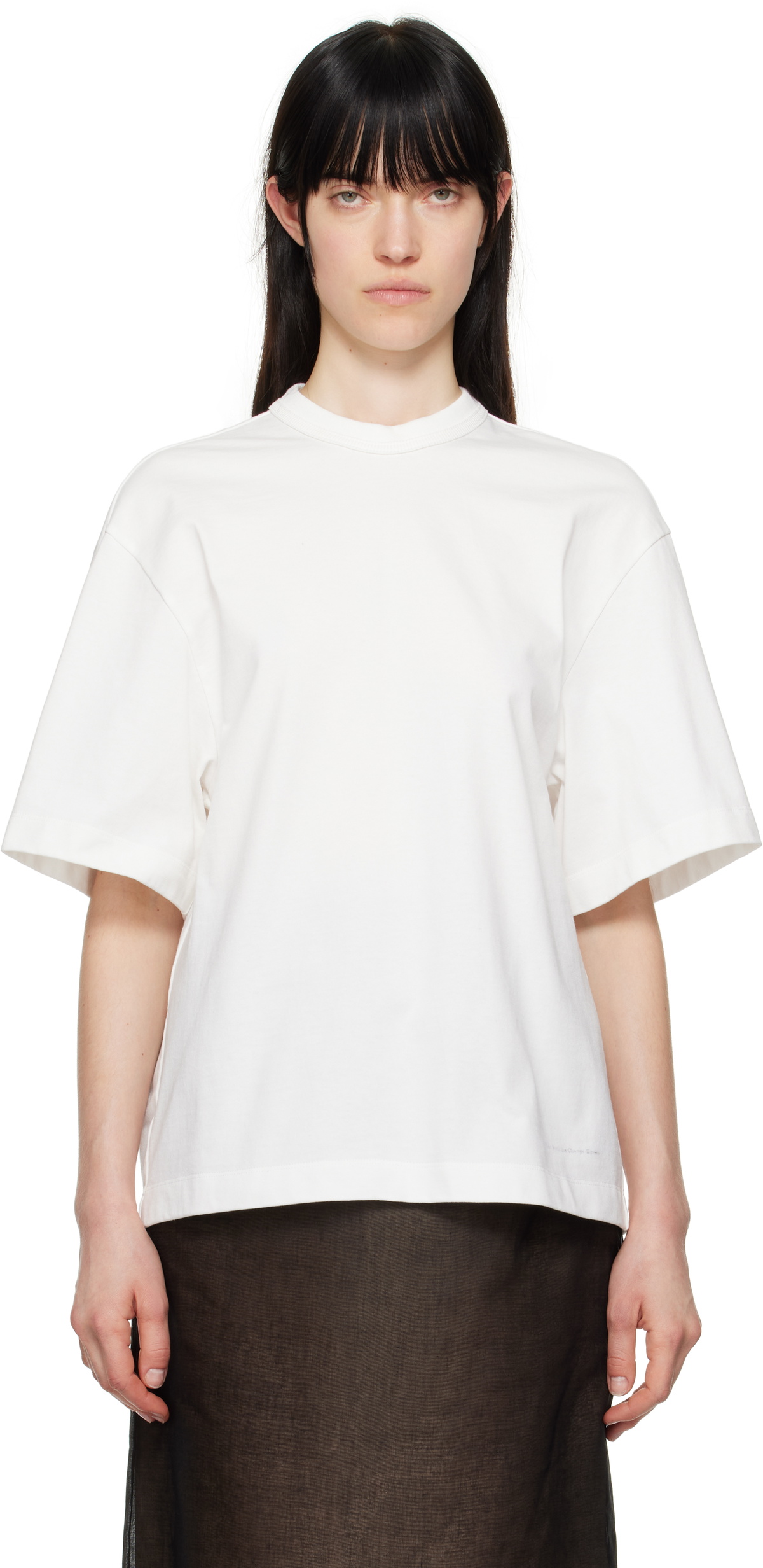 Carven White Scarf T-shirt