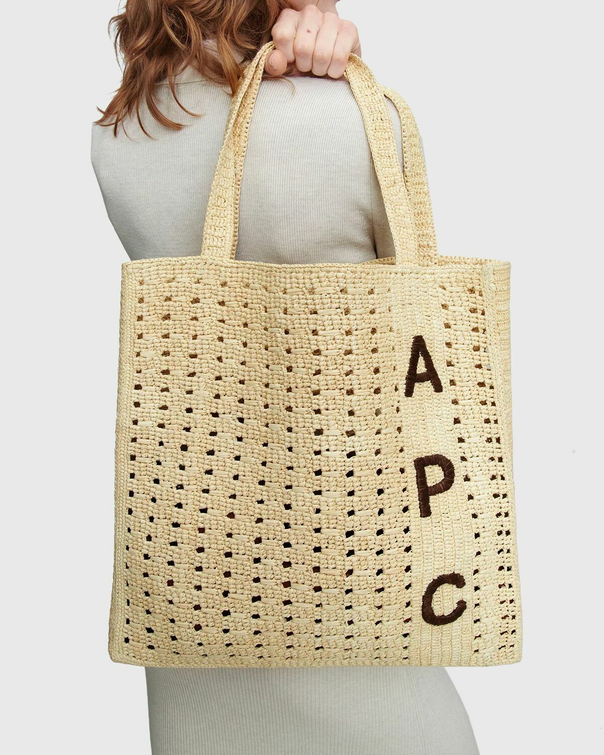 A.P.C. JUNE TOTE BAG Brown Mens Tote & Shopping Bag
