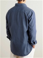 Altea - Ivy Button-Down Collar Washed Lyocell and Cotton-Blend Twill Shirt - Blue