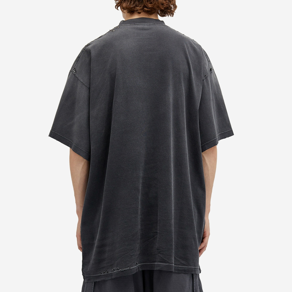 Balenciaga Men's Flame Short Sleeve T Shirt in Washed Out