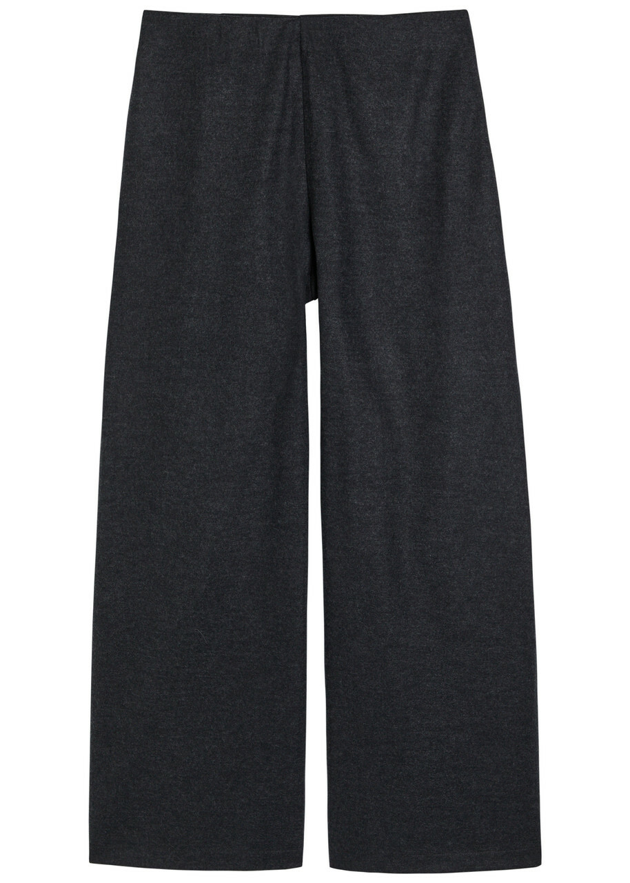 Eileen Fisher Wide-leg Wool Trousers Charcoal