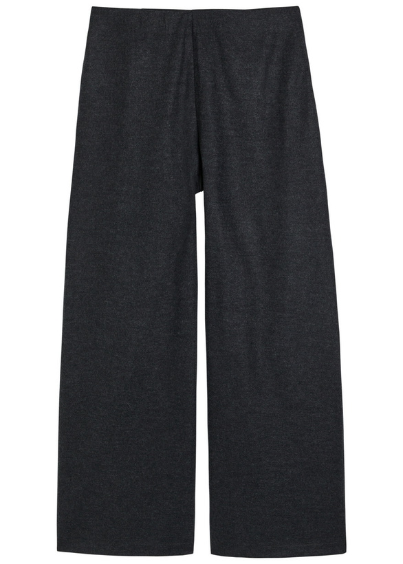 Photo: Eileen Fisher Wide-leg Wool Trousers Charcoal