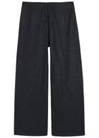 Eileen Fisher Wide-leg Wool Trousers Charcoal