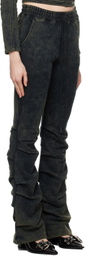 OPEN YY Navy Draped Sweatpants