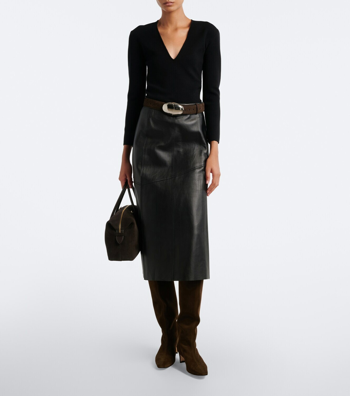 Staud Wally suede knee-high boots