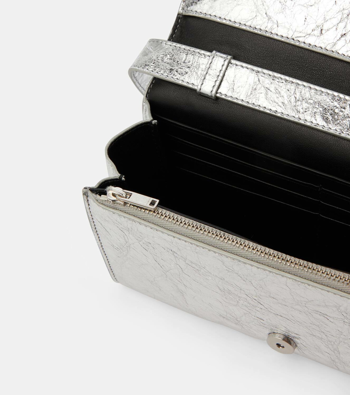 Jil Sander All-Day metallic leather shoulder bag Jil Sander