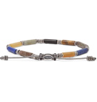 M.Cohen - Sterling Silver Multi-Stone Beaded Bracelet - Silver