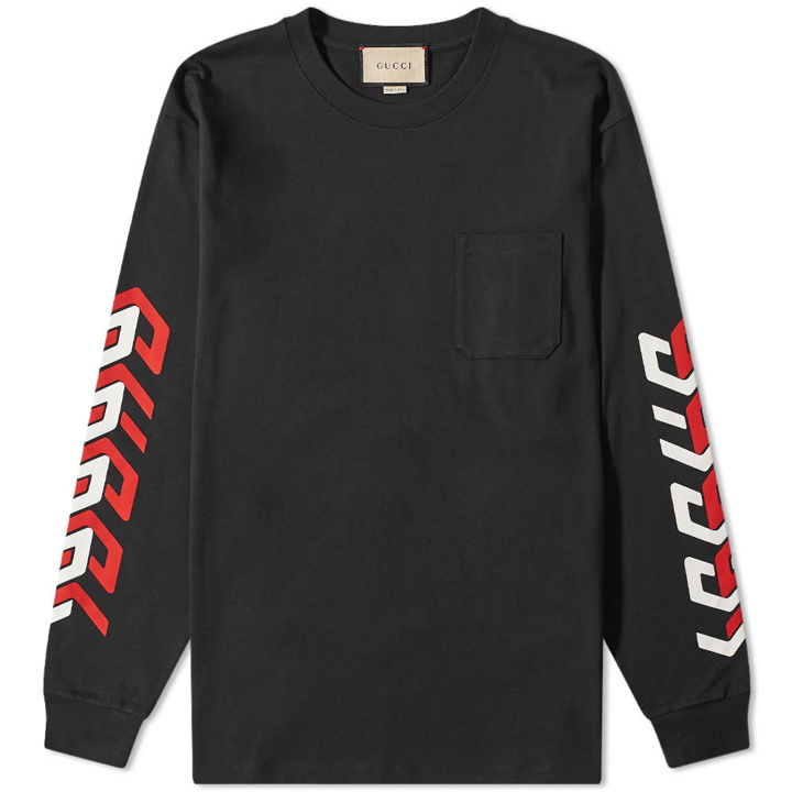 Photo: Gucci Geometric Block Long Sleeve Tee