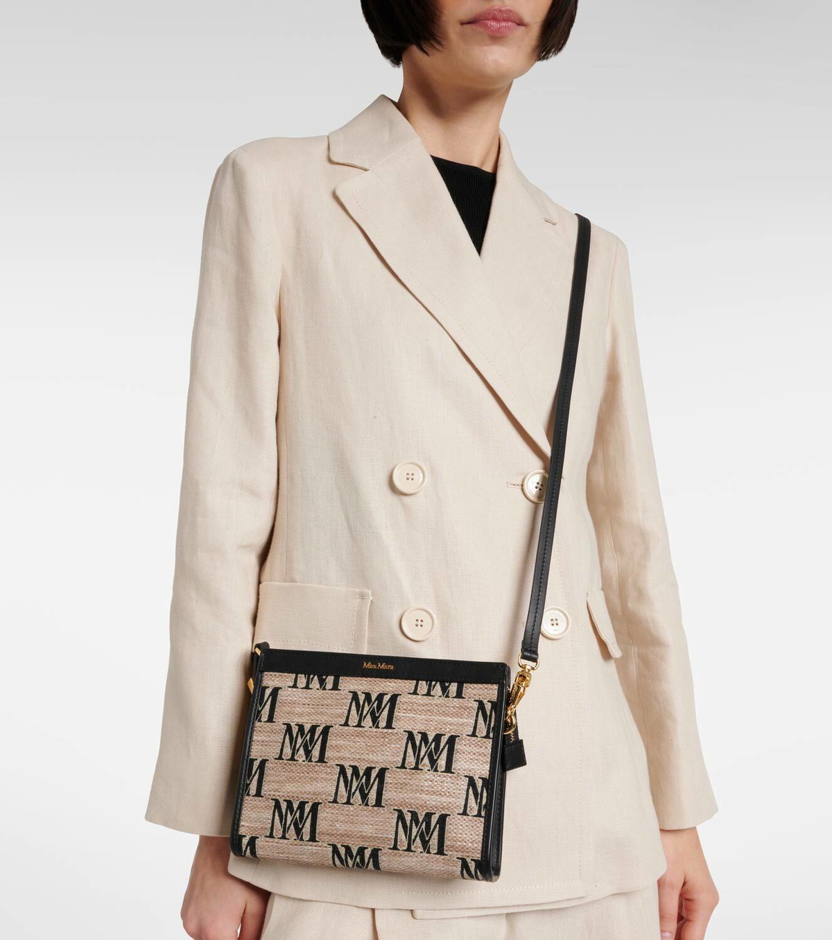 【送料&関税込】Max Mara Canvas Clutch Bag opice Women's canvas clutch bag 2516511069600 Black | Caposerio.com