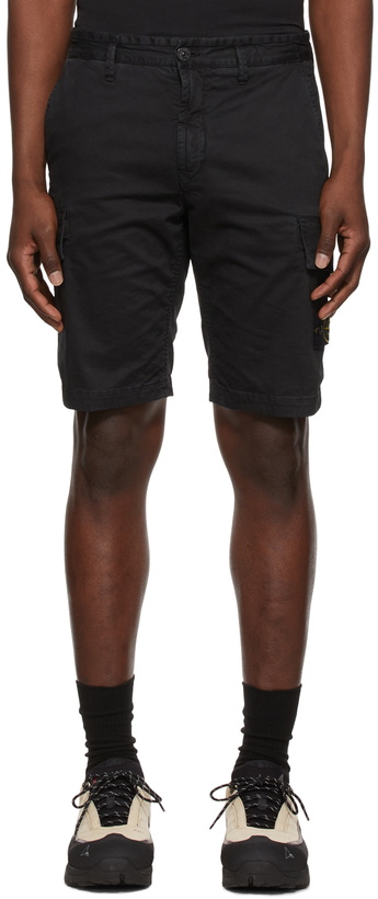 Photo: Stone Island Black Cotton Shorts