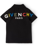 Givenchy Baby Black & Multicolor Logo Polo