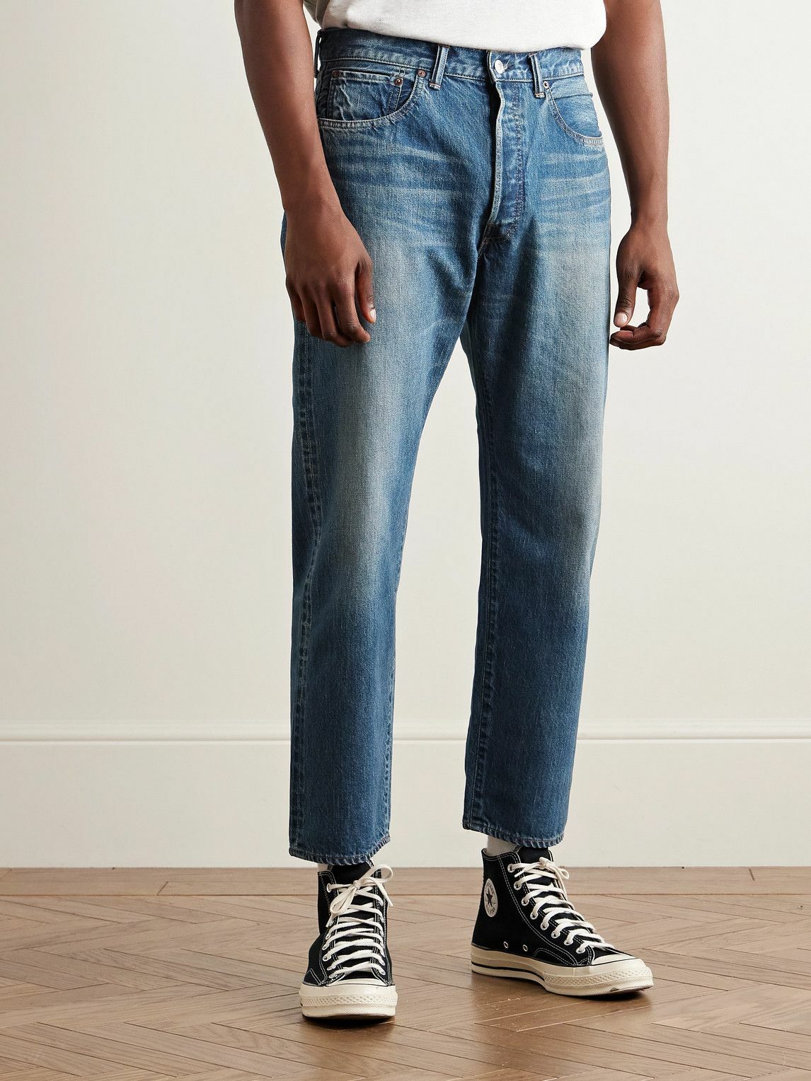 A.PRESSE - Straight-Leg Selvedge Jeans - Blue