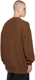 Hed Mayner Brown Twisted Sweater