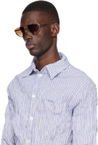 Bottega Veneta Gold Classic Aviator Sunglasses
