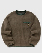 Thisisneverthat X GORETEX WINDSTOPPER Wool Fleece Crewneck Brown Mens Sweatshirt
