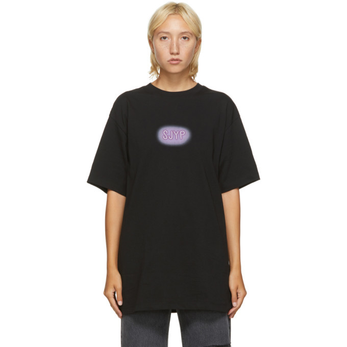 SJYP Black Logo T-Shirt SJYP