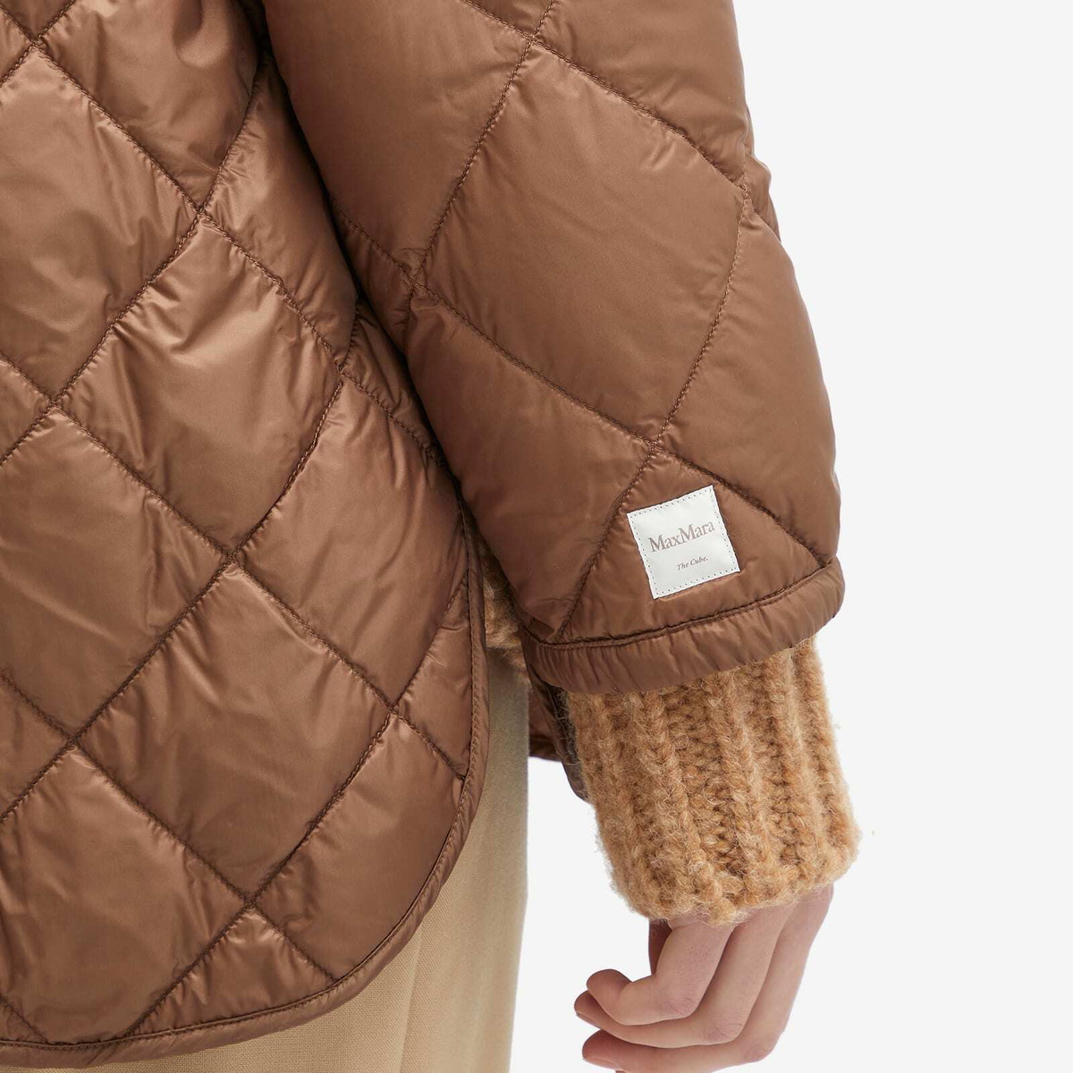 Max Mara Women's Csoft Quilted Jacket in Brown Max Mara