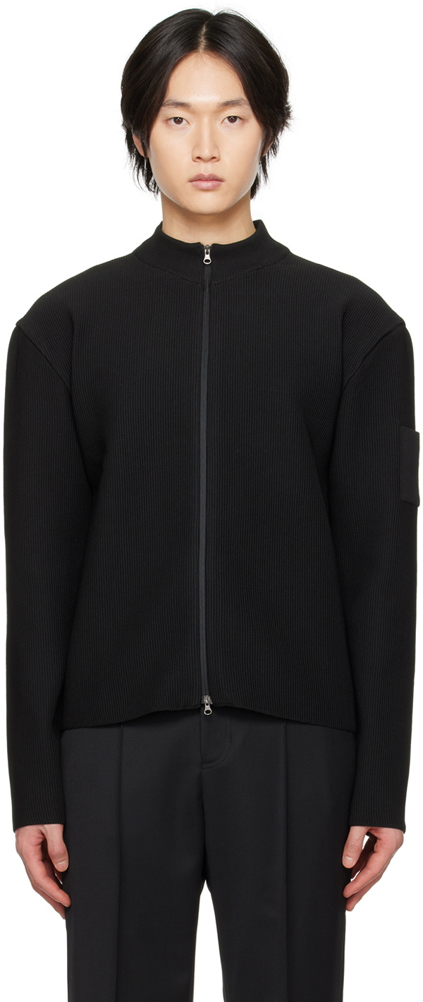 AMOMENTO Black Zip Cardigan AMOMENTO