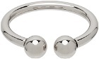 MM6 Maison Margiela Silver Boule Flexible Cuff Bracelet