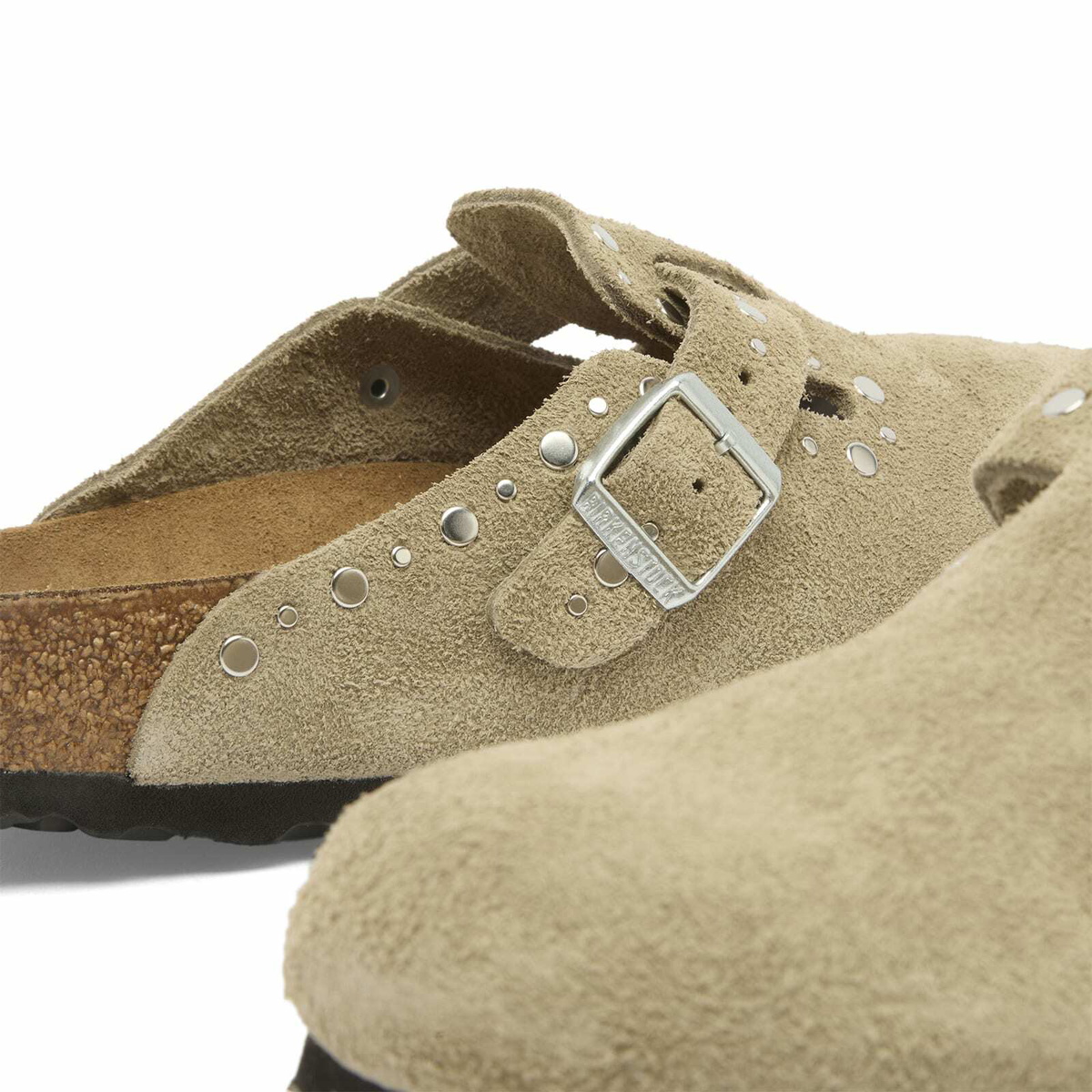 Birkenstock Women's Boston Rivet Clog - Taupe Suede