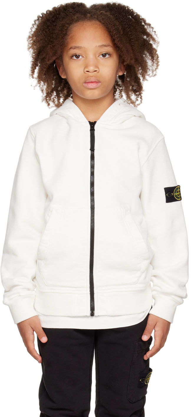 Stone island 2024 junior white sweatshirt