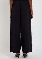 Eileen Fisher Wide-leg Cotton Trousers Black
