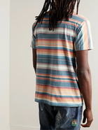 RRL - Striped Cotton-Jersey T-Shirt - Blue