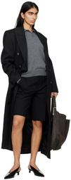 Róhe Black Tailored Coat