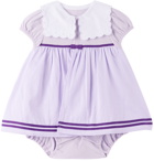 ANNA SUI MINI SSENSE Exclusive Baby Purple Scalloped Collar Dress