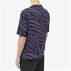 Palm Angels Men's Zebra Print Vacation Shirt in Purple