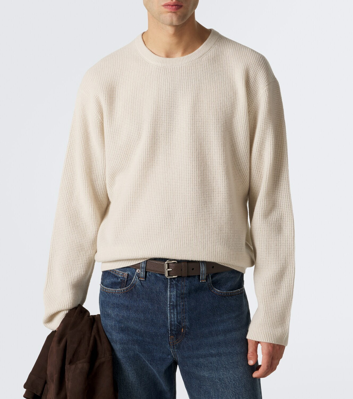 Frame Waffle-knit wool and cashmere sweater