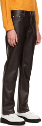 Séfr Brown Londré Faux-Leather Trousers