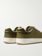 SAINT LAURENT - SL61 Suede-Trimmed Canvas Sneakers - Green