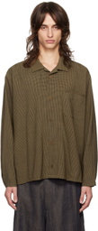 Aviva Jifei Xue Brown Gingham Boxy Shirt