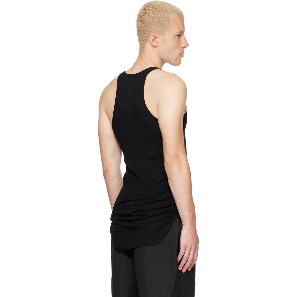 Rick Owens Black Tower Basic Rib Tank Top