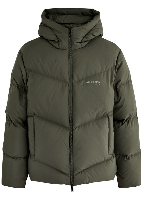 Photo: Axel Arigato Logo Quilted Shell Jacket Dark Grey