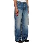 MM6 Maison Margiela Blue Straight-Leg Jeans
