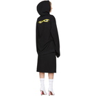 Vetements Black Hoodie Wrap Dress