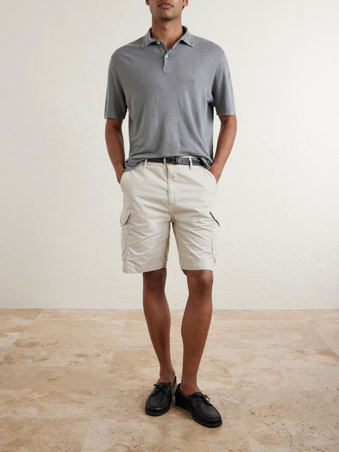 Hartford - Battle Straight-Leg Cotton Shorts - Neutrals