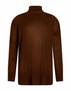 Manila Grace Womens Turtleneck in Brown